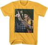 Bruce Lee Chinesische Kampfkunst Ikone Gelbes Hemd Erwachsenen T-Shirt