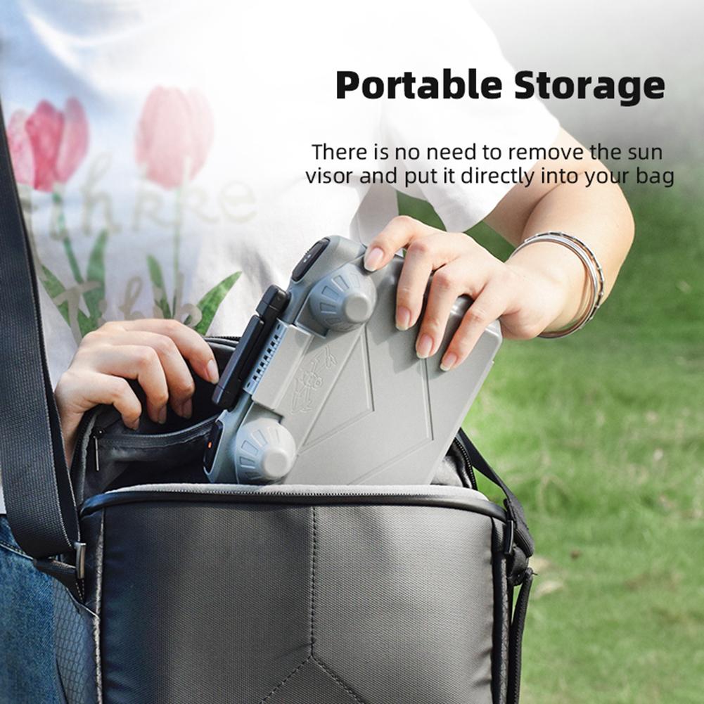 Capuz de Sol Dobrável Tela de Proteção Solar RC Cobertura de Escudo Solar RC Leve para Controle Remoto DJI RC 2 com Tela