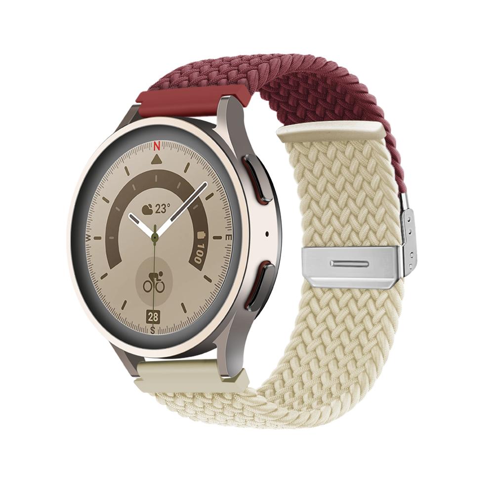 Řemínek 20 mm/22 mm pro Samsung Galaxy Watch 4 5 Pro Active 2 Gear S3 pletený náramek Solo Loop Correa Huawei Watch GT 2 3 Band