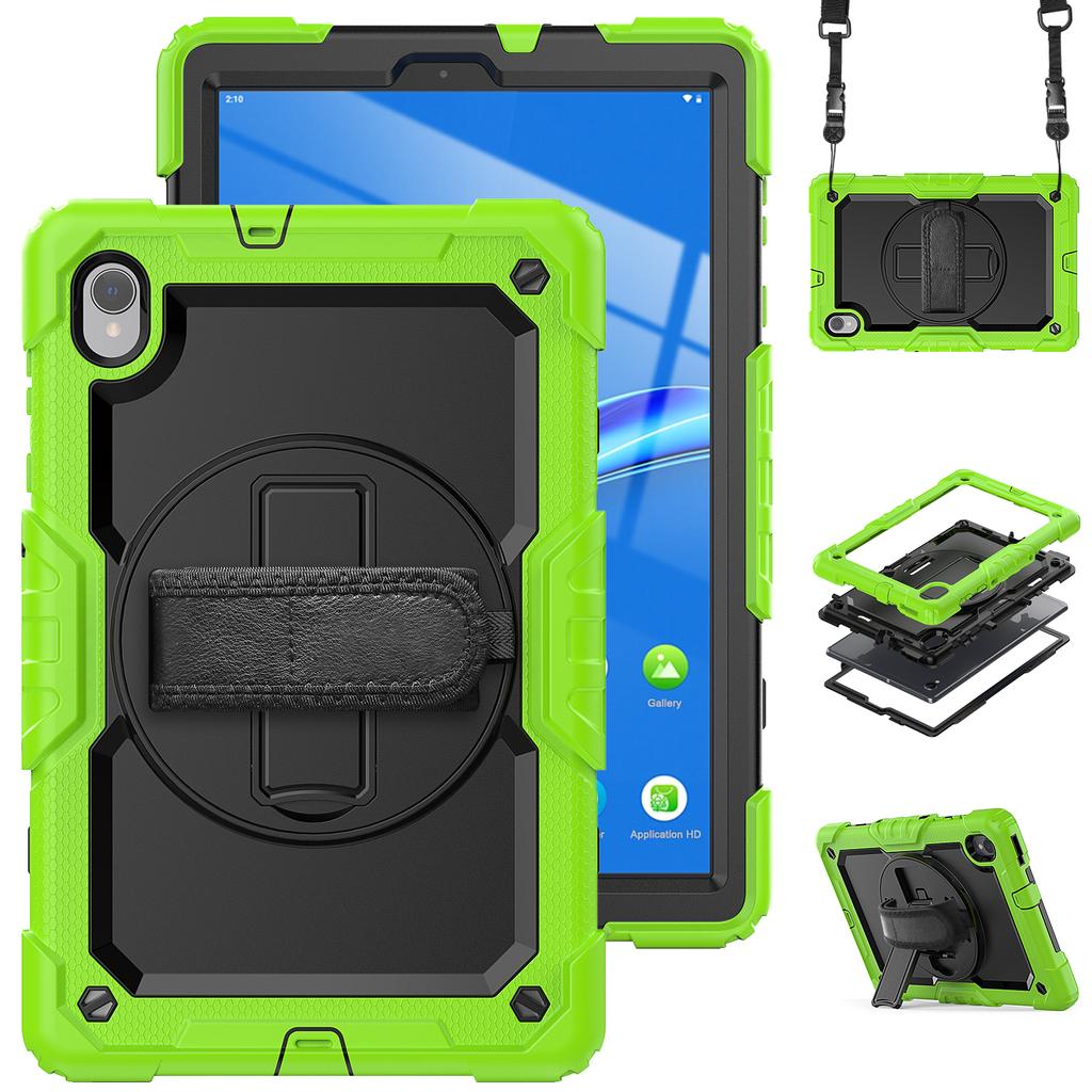 Capa com Suporte Rotativo Universal para Lenovo M10 Plus 2ª Geração TB-X606F X606X K10 TB-X6C6F X6C6X 10.3" com Protetor de Tela