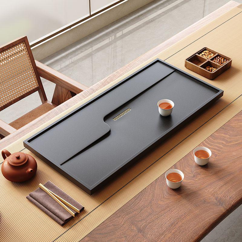 Wujin Stone Tea Tray with Embedded Drainage for Home and Office
