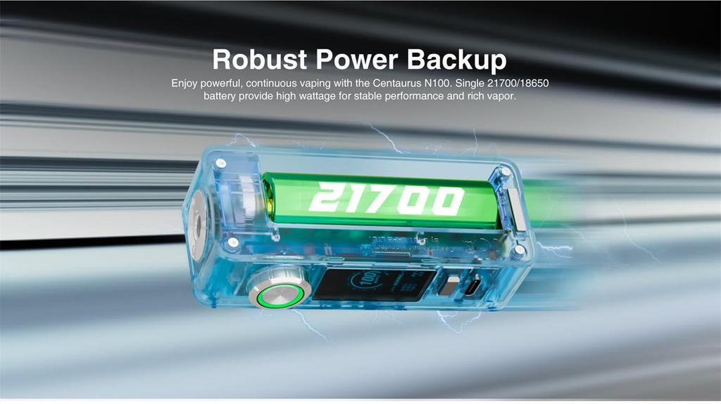 Lost Vape Centaurus N100 Mod Starter Kit with Centaurus Sub Ohm Tank (5ml) for Lost Vape Centaurus Electronic Cigarettes (Blue Waves)