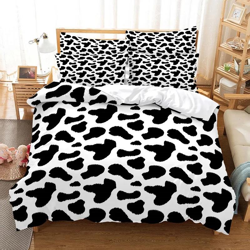 Bed Linens Quilt Cover Cow/Zebra Stripes Comforter Bedding Sets Leopard Print Duvet Set Housse De Couette Twin Size High-quality