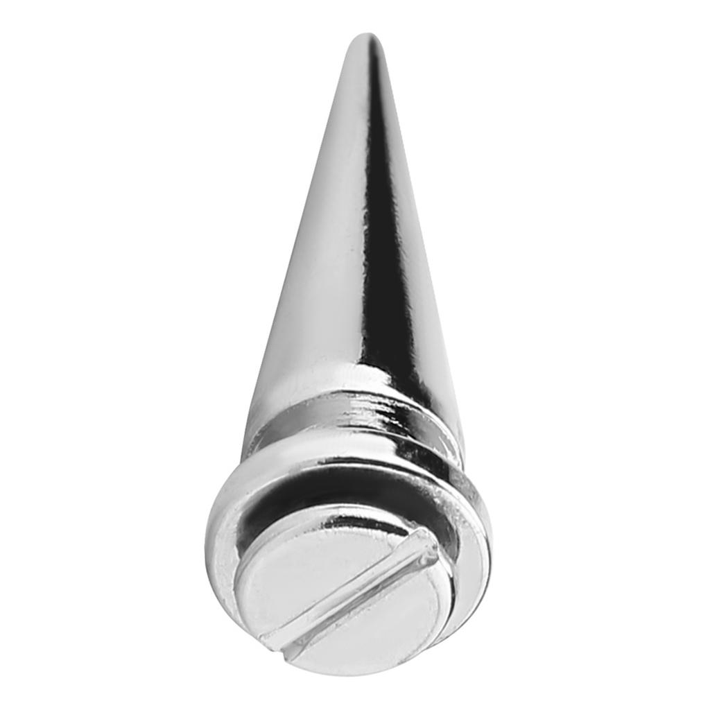 10 Stück Metallspitzennieten und Nieten Schraubverschluss für DIY Lederhandwerk (Silber)