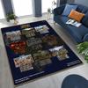 Retro Heroes of Might and Magic Map Games Art Rug for Bedroom Living Room Sofa Home Doormat Decor,Large Kids Non-slip Floor Mat