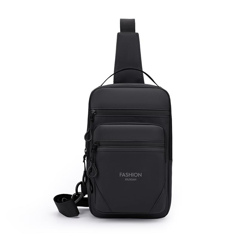Men's Chest Bag Sports Commuter Shoulder Bag Multifunctional Nylon Large Capacity Outdoor Crossbody Bag