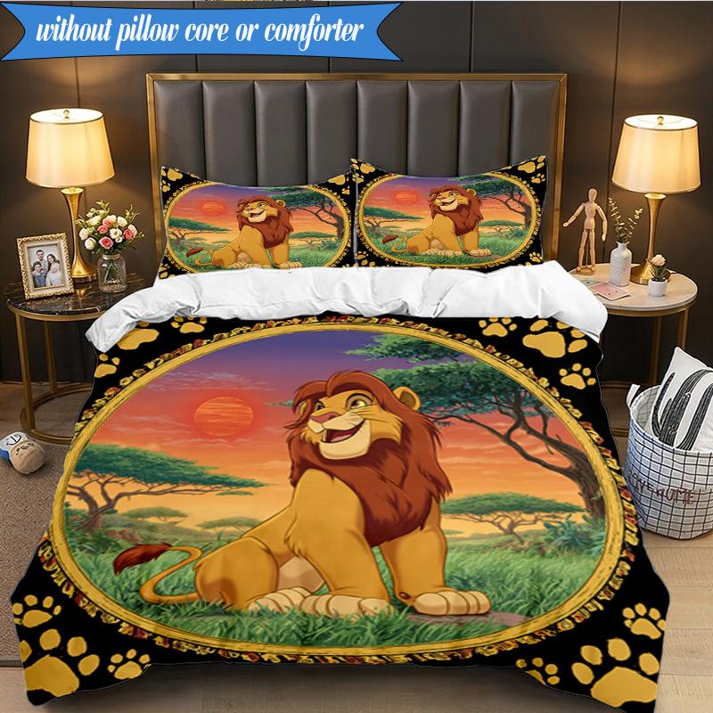 Lion king 3pcs K-pop music group Bedding set,Ideal for Bedroom, Dormitory,Including Duvet Cover And 2pcs Pillowcases,Fan gifts