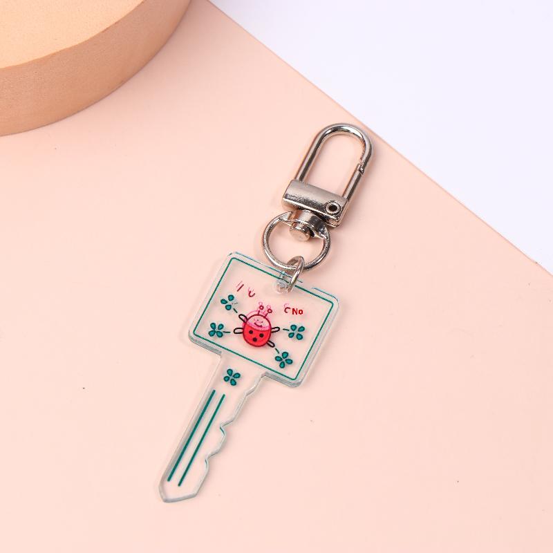 Harajuku Style Forest Animal Keychain Ins Trendy Acrylic Keyring Creative Key Holder Bag Pendant Couple Gifts
