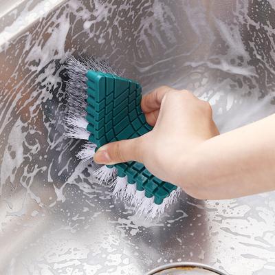 Spazzola per pulizia pieghevole Ampia applicazione Scrubber per macchie di piastrelle flessibile in plastica Forniture per la casa