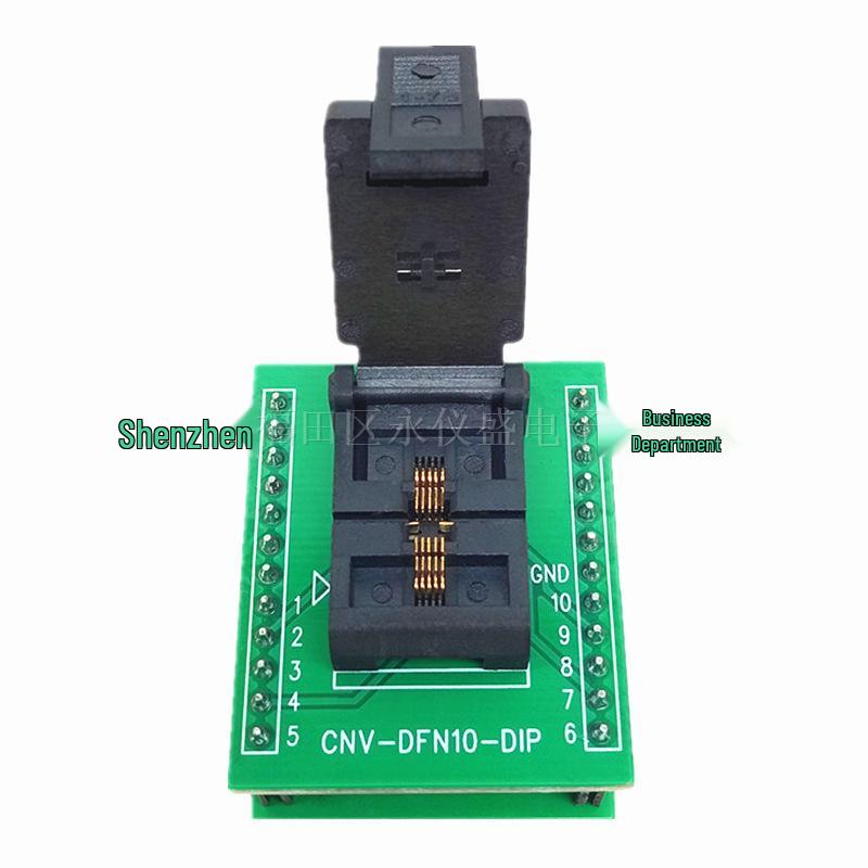 DFN3X3-10L(0.5) Testsockel - DFN10 Programmier-IC-Adapter, Vergoldet, 0,5mm Rastermaß