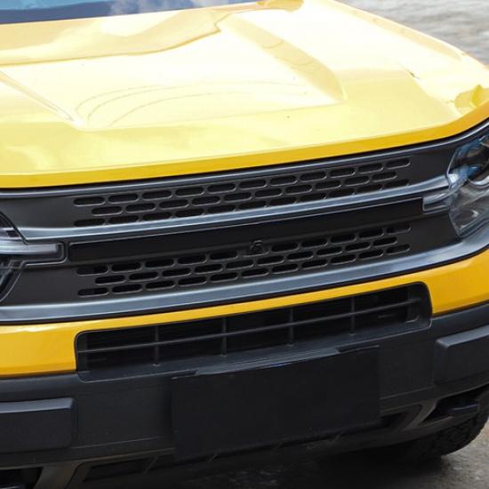 Black Front Bottom Grille Grill Strip Cover Trim Bezel Kit For Ford Bronco Sport