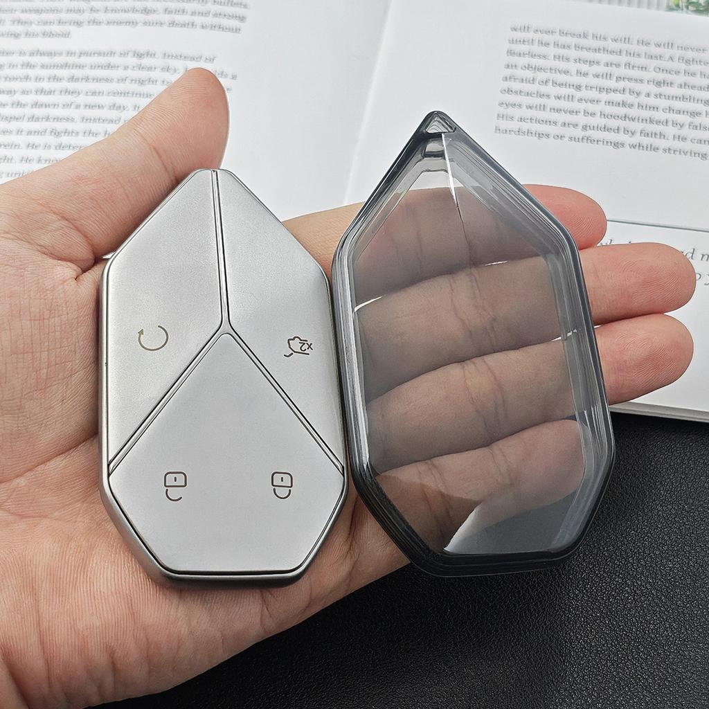 Transparent Black For Byd Equation Leopard 8 Leopard 5   Remote Smart Car Key Case Cover Fob Holder Keyring Accessories