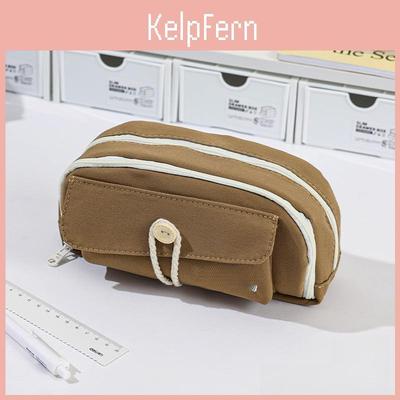 Canvas Multilayer Pencil Case For Students With Large Capacity Creative Design For School Use