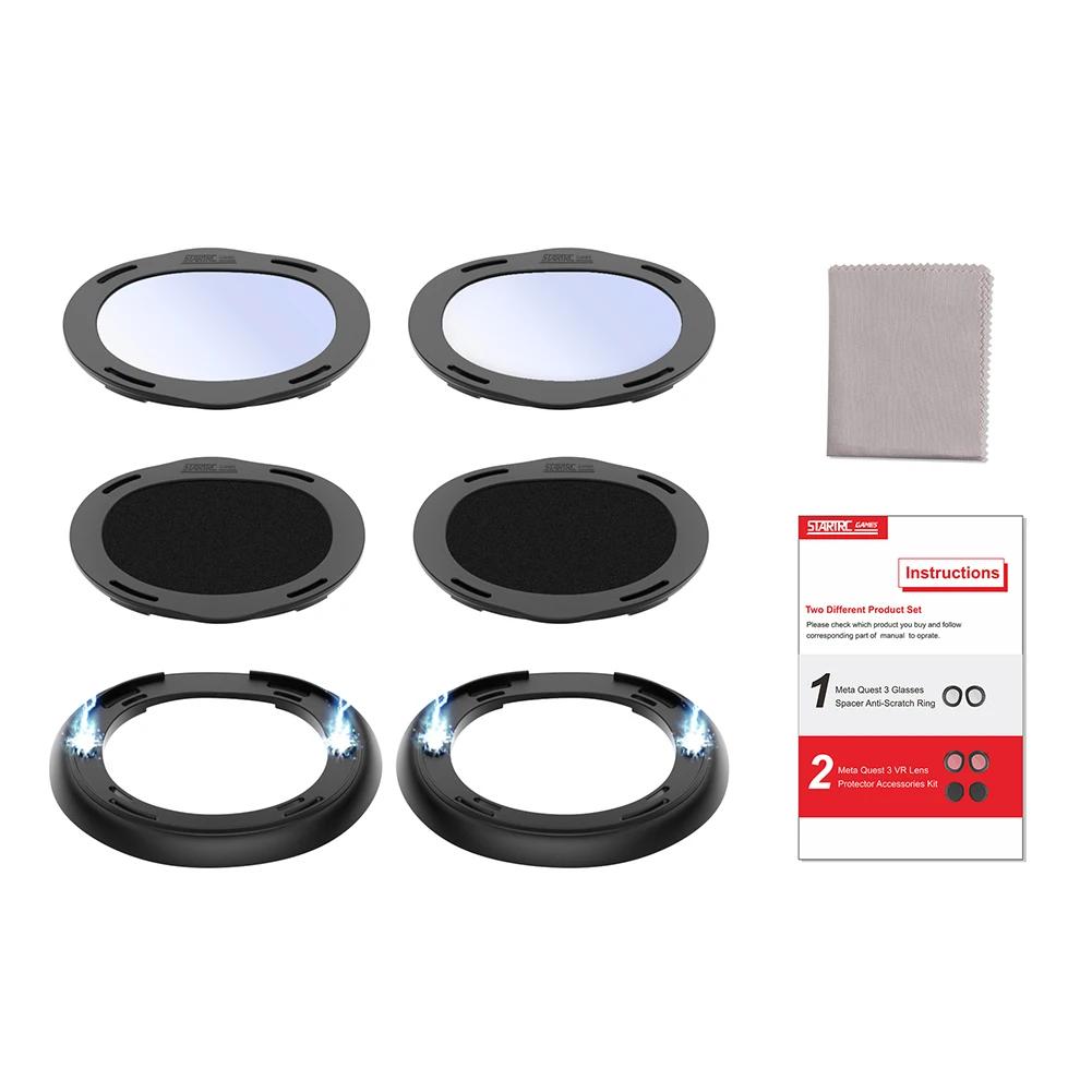 Magnetic Lens Frames for Meta Quest 3 Prescription Lenses Anti Blue Light Nearsighted Lenses Anti-Scratch Ring VR Accessories