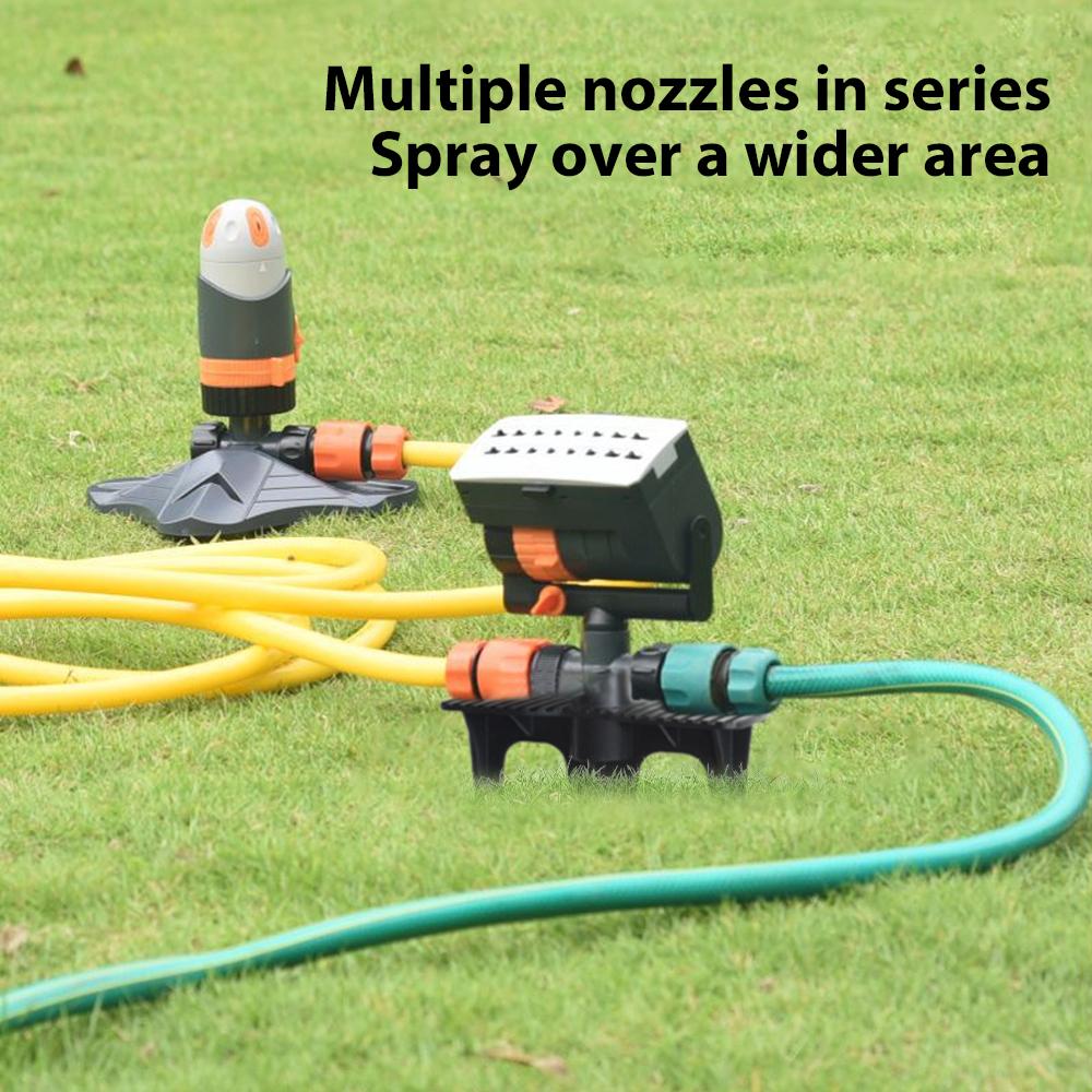 Lawn Sprinkler for Yard 16 Hole Automatic Oscillating Sprinkler 4 Spraying Modes Water Rate Large Area Coverage Sprinklers Water Sprin