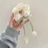 Cute Women's Girls Korean Style Hair Bands Elegant Tulip Scrunchie Ponytail Holder Bow Elastic Hair Ties Accessory