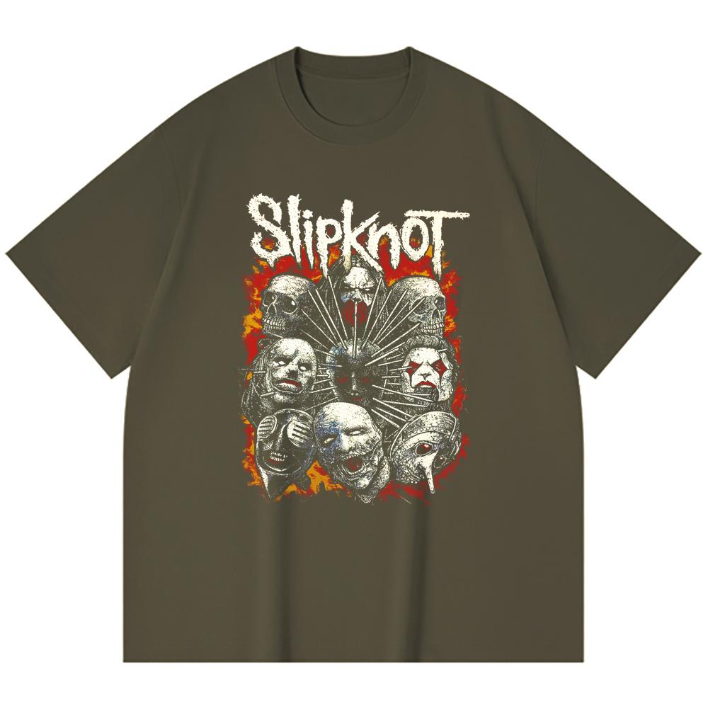 T-shirt Heavy Metal 100% Cotone 230 Gsm Stampa Band Rock Musica Popolare Unisex T-shirt Pesante in Cotone