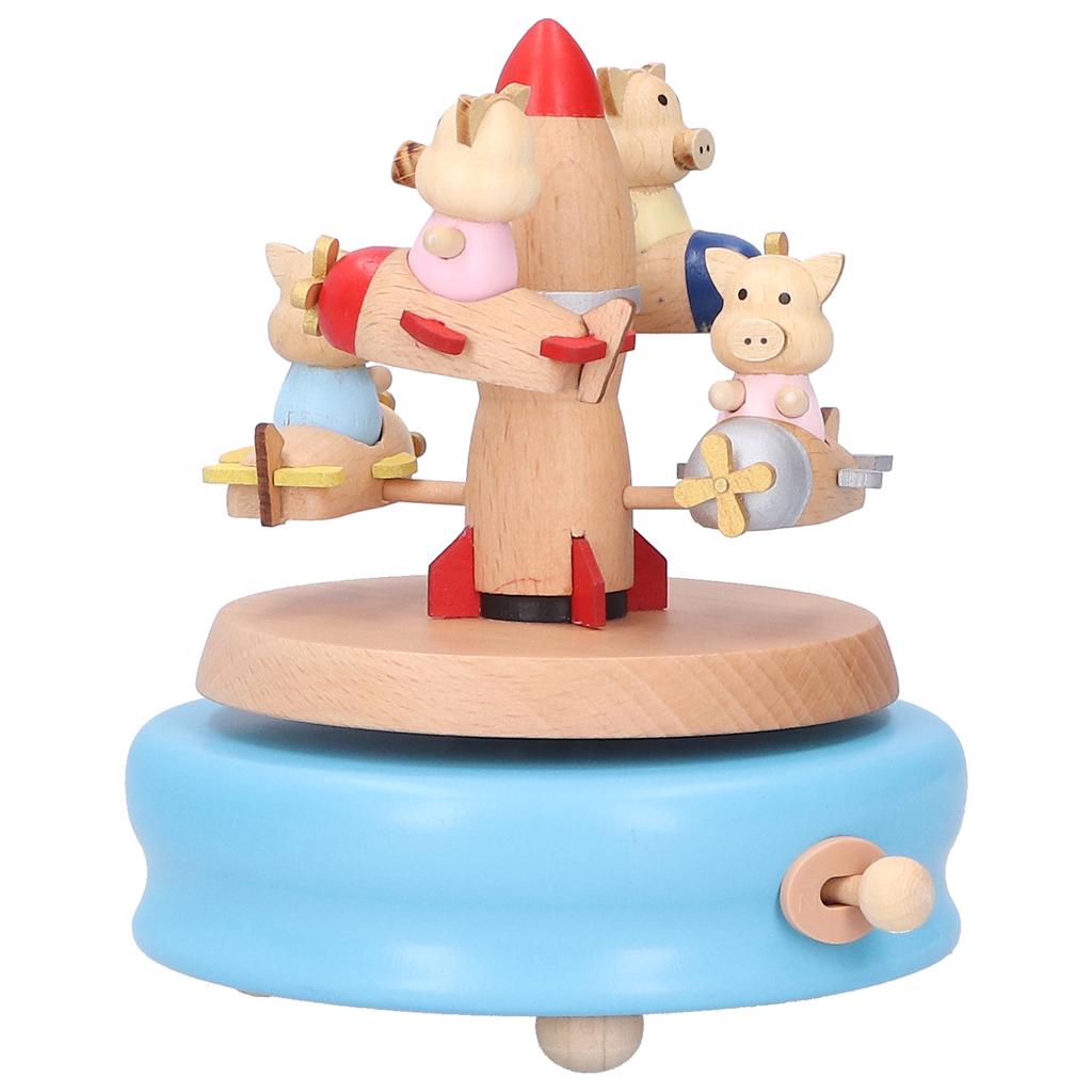 Music Box Wooden Rotating Creative Decoration Toys Birthday Gift Craft Castle In the Sky