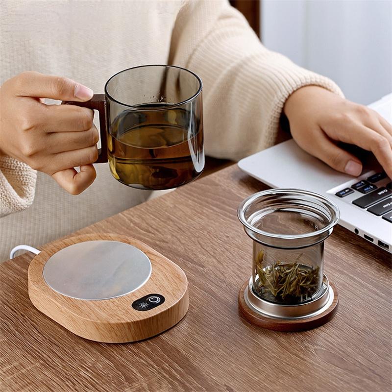 300ml Heat Resistant Glass Tea Cup With Wooden Handle Puer Filter Cups Tea Water Separation Mug Kung Fu Tea Cup Set