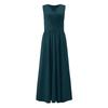 2023 Summer European & American Deep V-Neck Solid Color Maxi Evening Dress with Slit