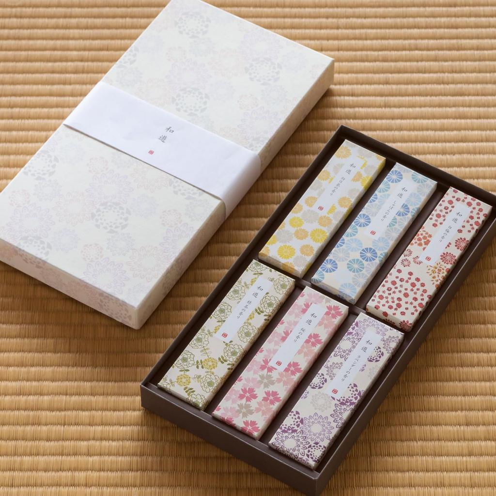 Kameyama Gift Wayu Incense Set, 6 Flavors, Gift, Incense