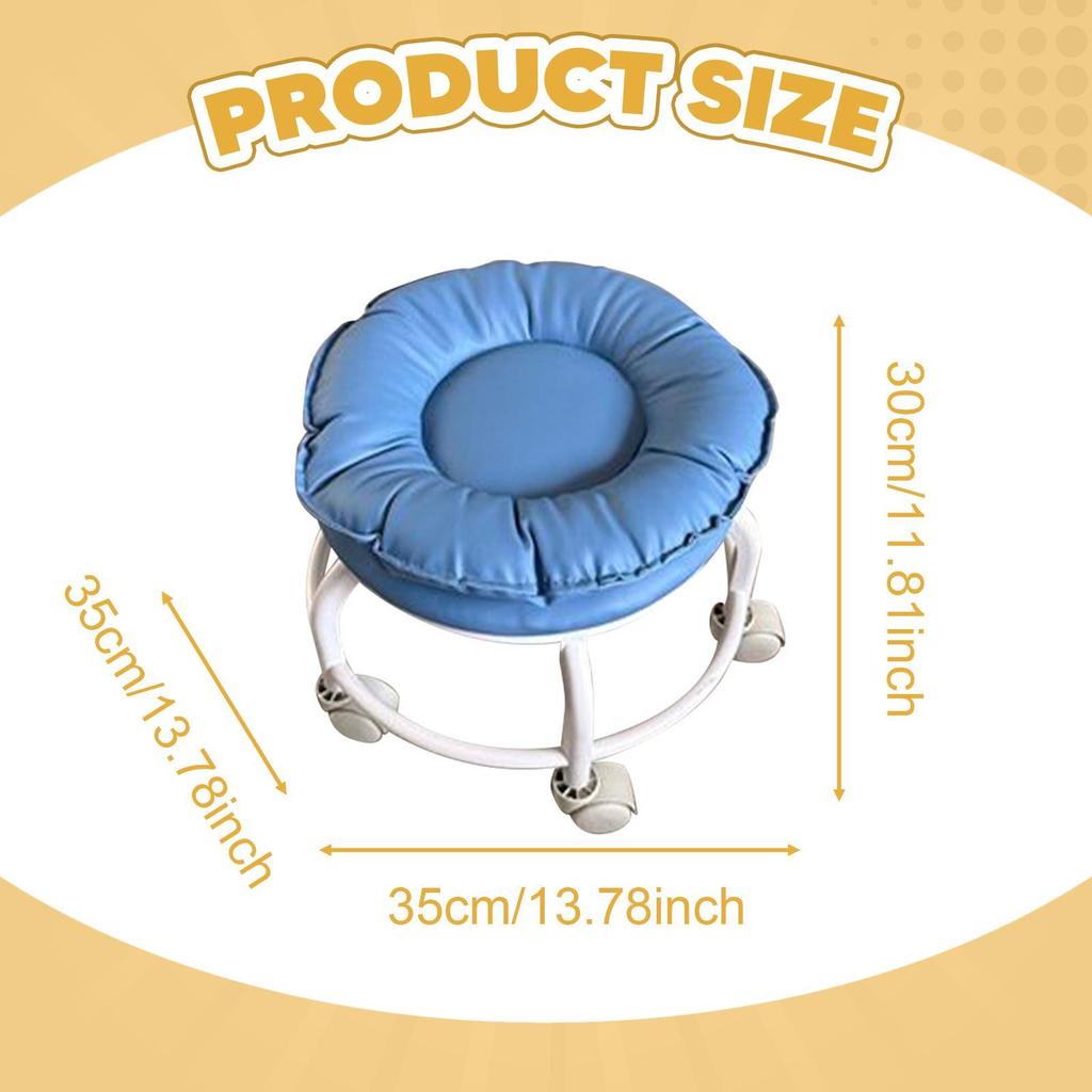 Stool with Universal Wheels, Small Stool, Ideal for Pedicure, Salon And Hairdressing.