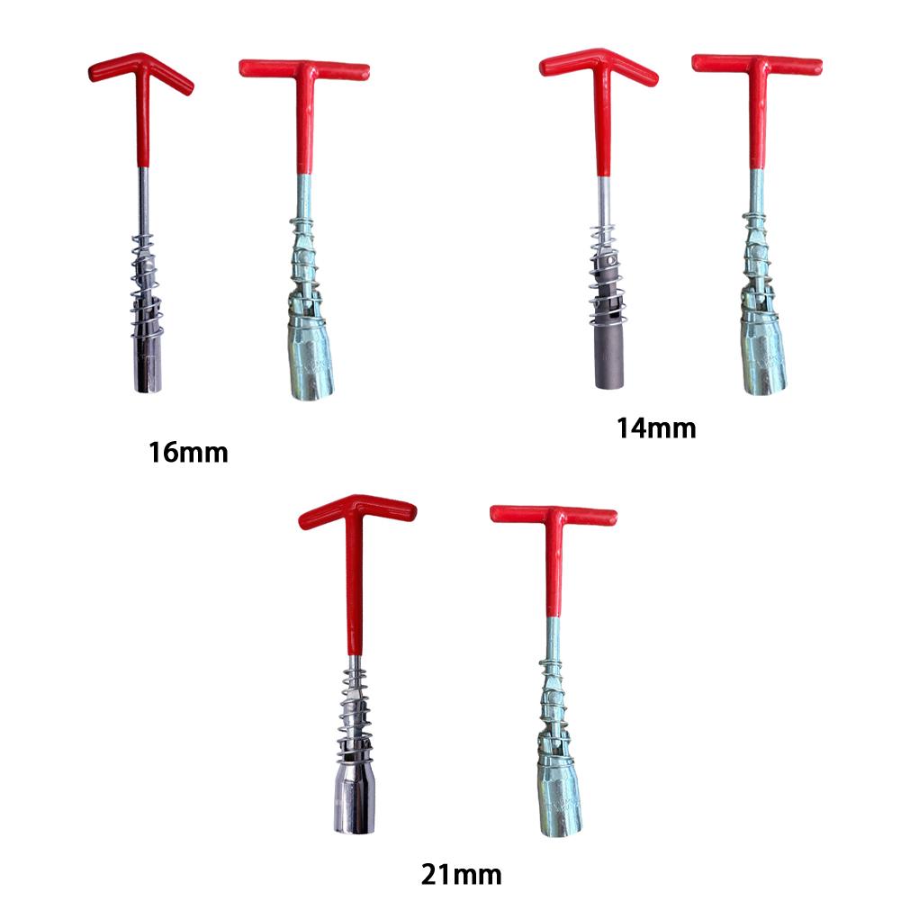 14mm/16mm/21mm Spark Plug Removal Tool Long Extended Socket Spark Plug Wrench Universal Joint Removal Tool for Auto Repair Tool