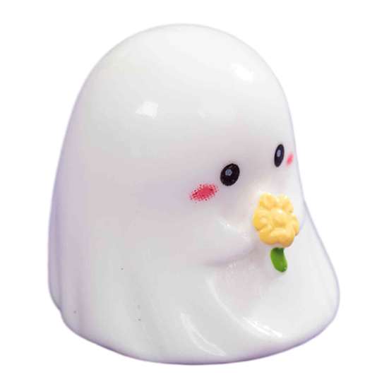 Resin Ghost Ornament Glow-in-the-dark Halloween Figurine, Mini Statue for Micro Luminous Figurine Landscape, Home Office Desk