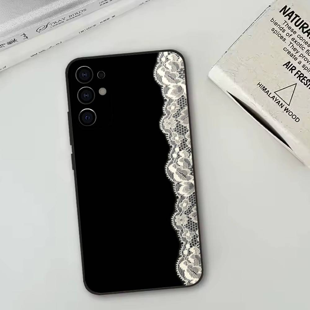 Lace Phone Case For Samsung S25,S24,S21,S22,S23,S30,Ultra,S20,Plus,Fe,Lite,Note,10,Black Cover