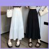 Urban Style Spliced Polyester Midi Skirt For Office Wear Ideal For Petite Women