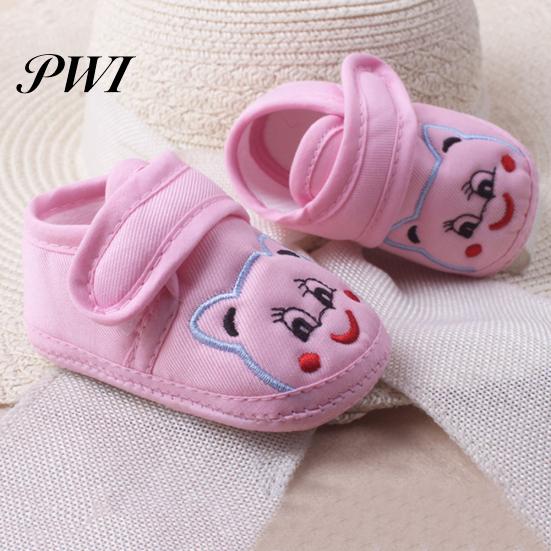 Girl Boy Cartoon Bear Breathable Anti Slip Baby Toddler Prewalker Flat Shoes