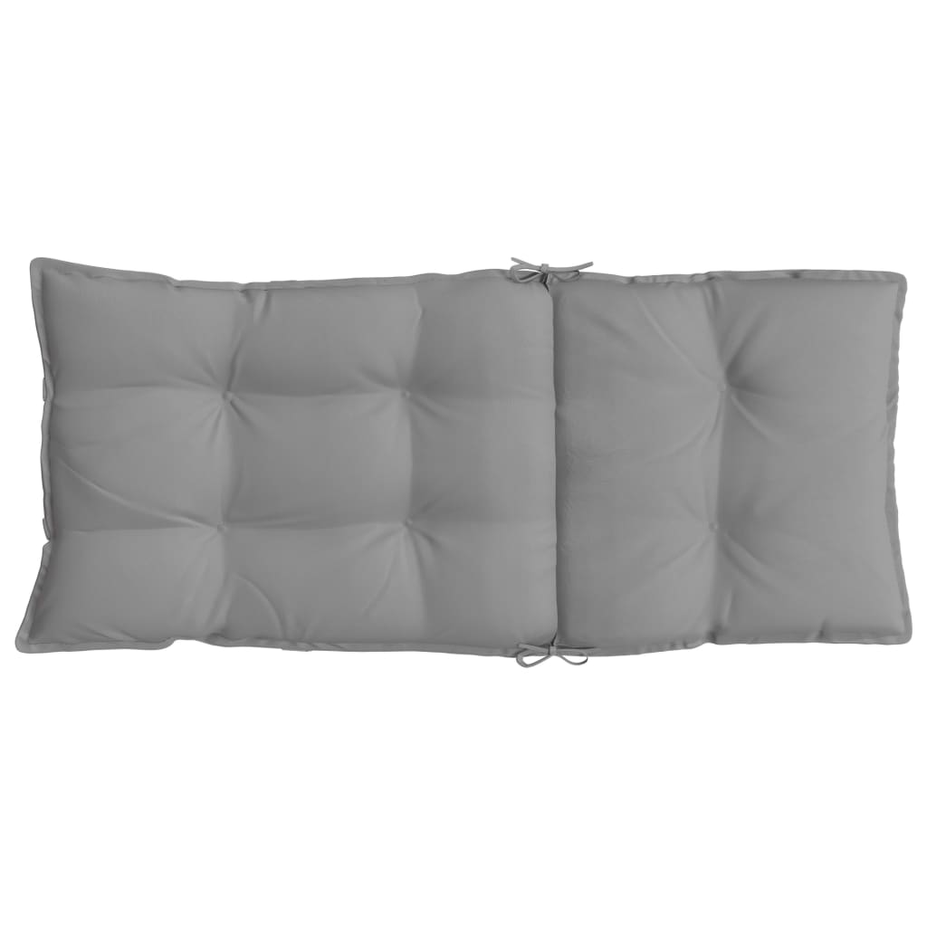 Vidaxl High-Back Chair Cushions, 4 Pcs, Grey, Oxford