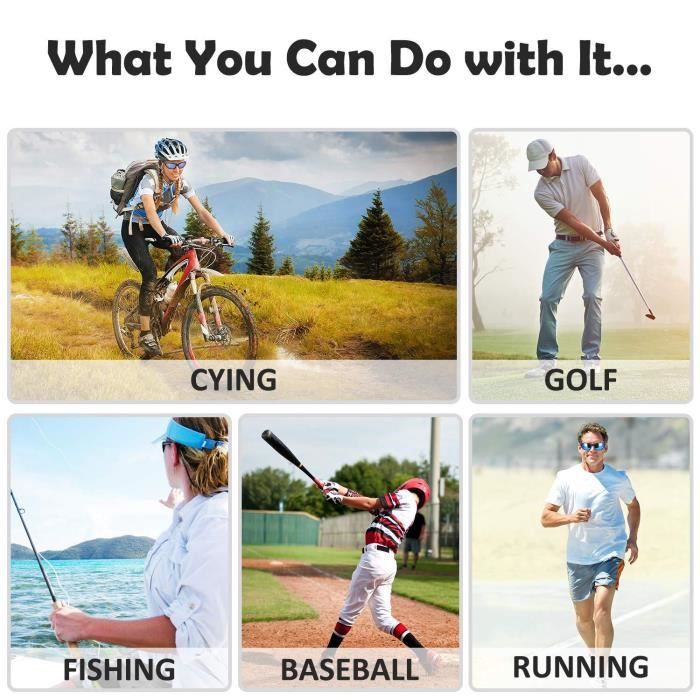 Lunettes de Soleil - CHEREEKI - Polarisées - Protection UV400 - Monture TR90 - Sport Pêche