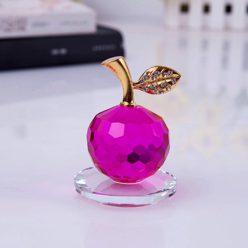 Crystal Apple Christmas Eve Craft Souvenirs Gifts Counter Decoration Ornaments for Home Decorations