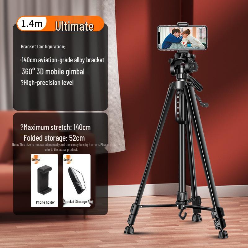 Floor-Standing Tripod for Mobile Phones and Cameras – Ideal for Live Broadcasts and Photography