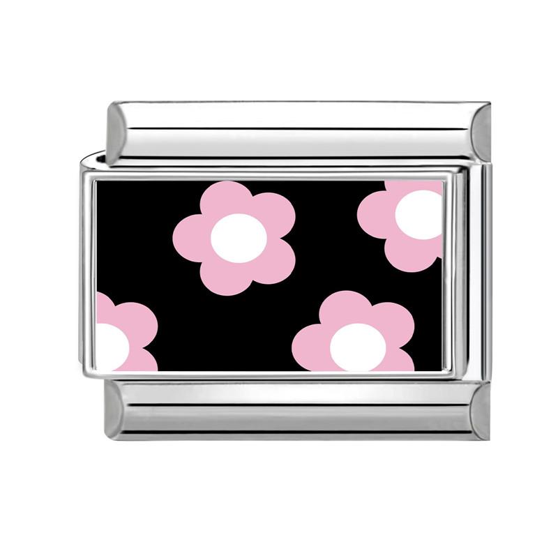 New Brilliant Colorful Flower Butterfly Series Italian Charm Links Fit 9mm Stainless Steel Bracelet Women Men DIY Making Jewelry