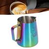 Milk Frother Pitcher 380ml Food Grade Stainless Steel Eagle Spout Multifunction Milk Frother Cup for Milk Cream