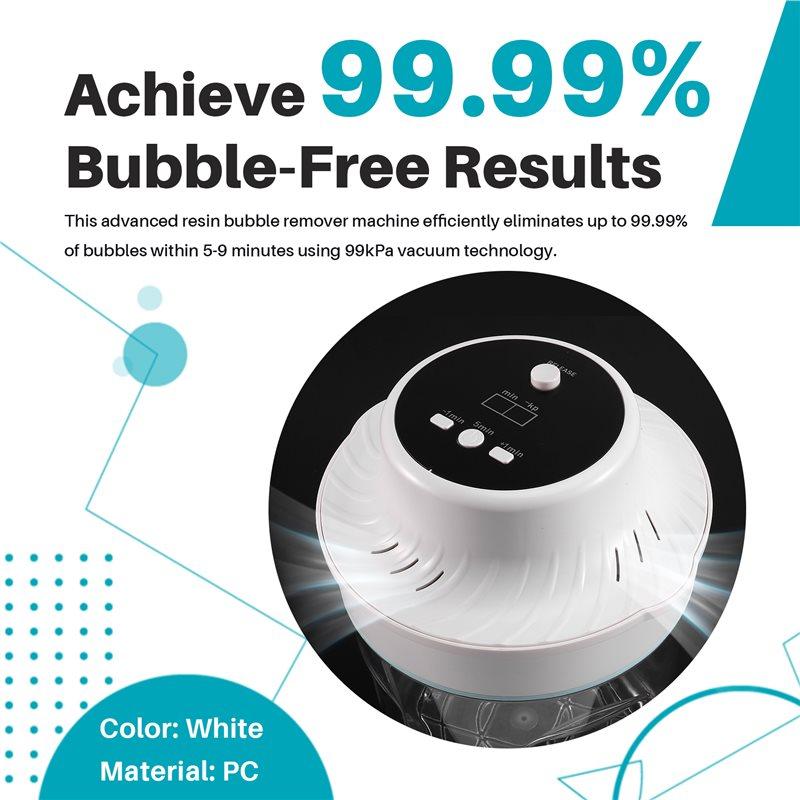 ABMH-Resin Bubble Remover Machine, Craft For Epoxy Resin 3L 99.9% Bubble Removal In 5 Min, Vacuum Degassing EU Plug