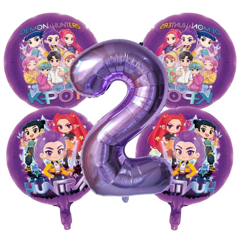 New Kpop BoyGirl Children's Birthday Party Decoration Balloons Set Number Digit 1-9 Balloon Set Baby Shower Party Supplies
