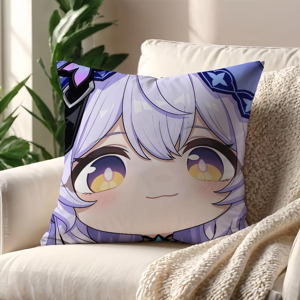 Honkai Star Rail face Cute Q-version w cushion cover Pillow Cover Decoration Room Home Sofa living Office Car Nordic Simplicity