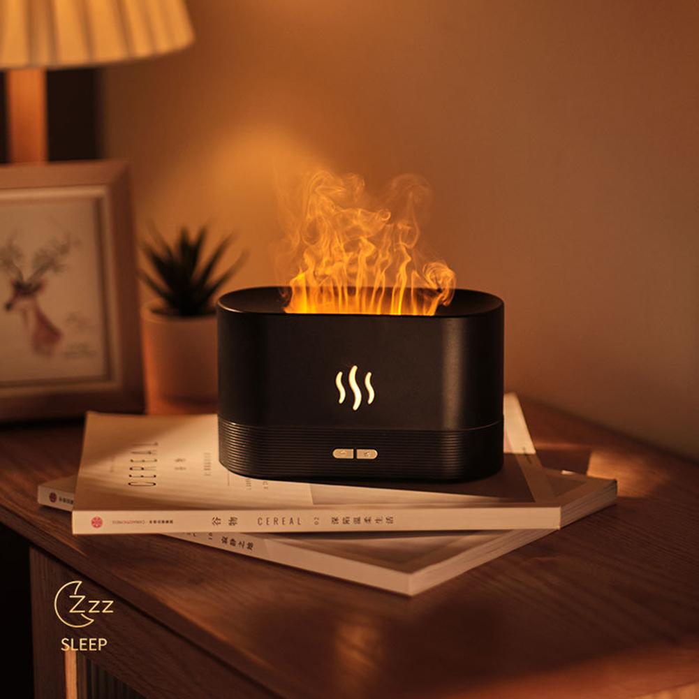 Flammen Aroma Diffusor Luftbefeuchter Desktop Tragbar Leise Flammenlicht Luftbefeuchter Leiser Aroma Diffusor Für Haushalt Büro Raum