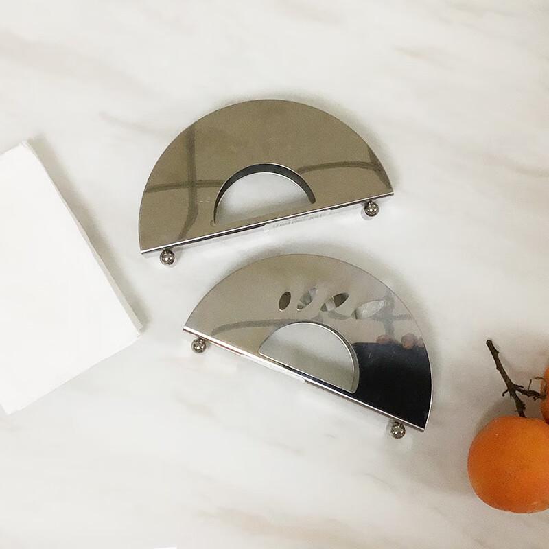 Stainless Steel Semicircular Tabletop Napkin Holder