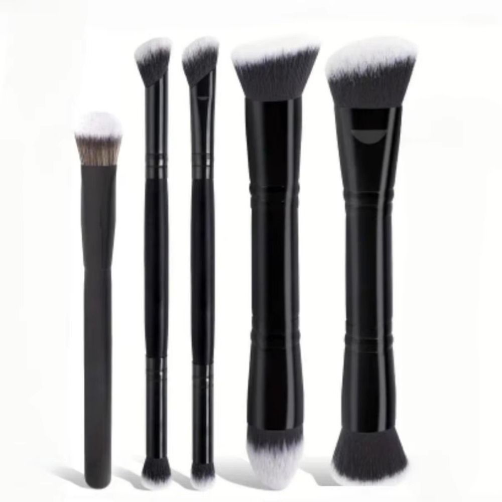 2/4/5Pcs Soft Bristle Dual-ended Makeup Brushes Angled Top Foundation Brush Set  Beauty Application