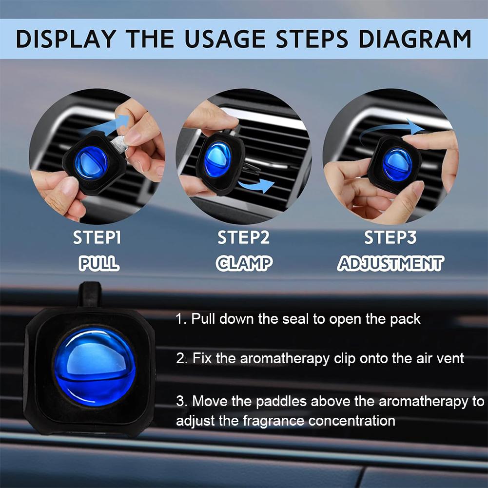 Aromatherapy Breathable Film Perfume Car Interior Fragrance Perfume Essential Oil Air Freshener Auto Air Outlet Clip Aromatherap