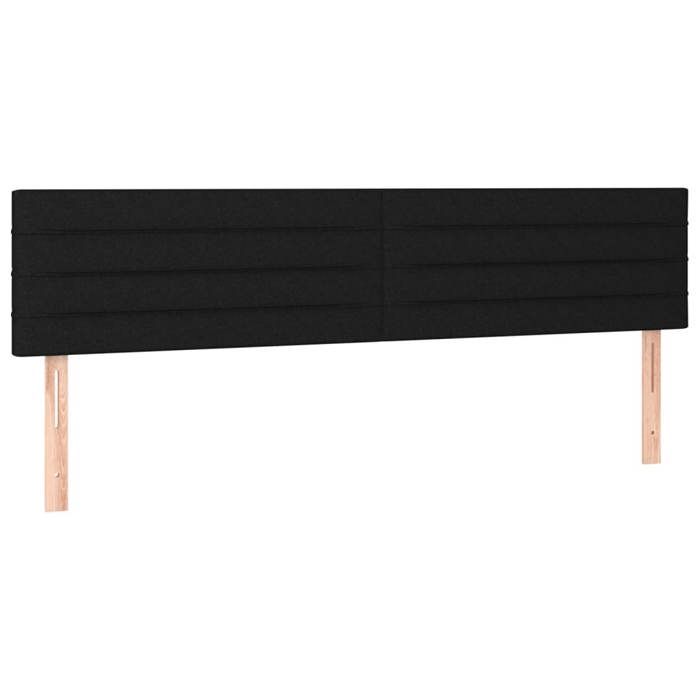 VidaXL 2x Headboards Bedroom Furniture Bed Accessories Single Bed Headboards Interior Black 346188