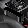 Vehicle Seat Gap Organizer, PU Leather Storage Box, Universal Fit, Front Carbon Fiber Black