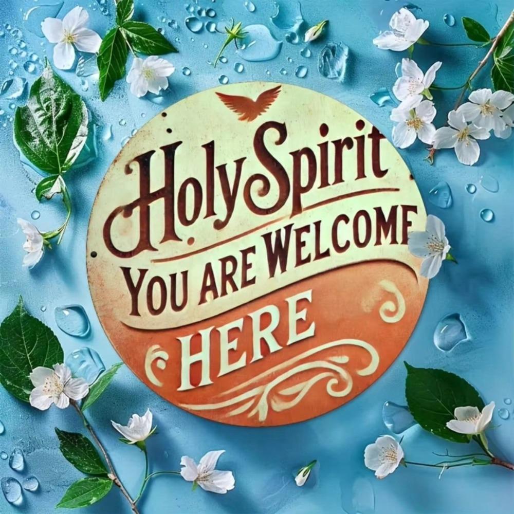 Vintage Welcome Tin Sign 7.87 Inch Round Metal Wall Art Decor Home Bar Cafe