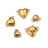 1set No Fade PVD Gold Stainless Steel Heart Magnetic Clasps Bead Clasp Buckles for Bracelet Necklace Findings DIY Jewelry Making