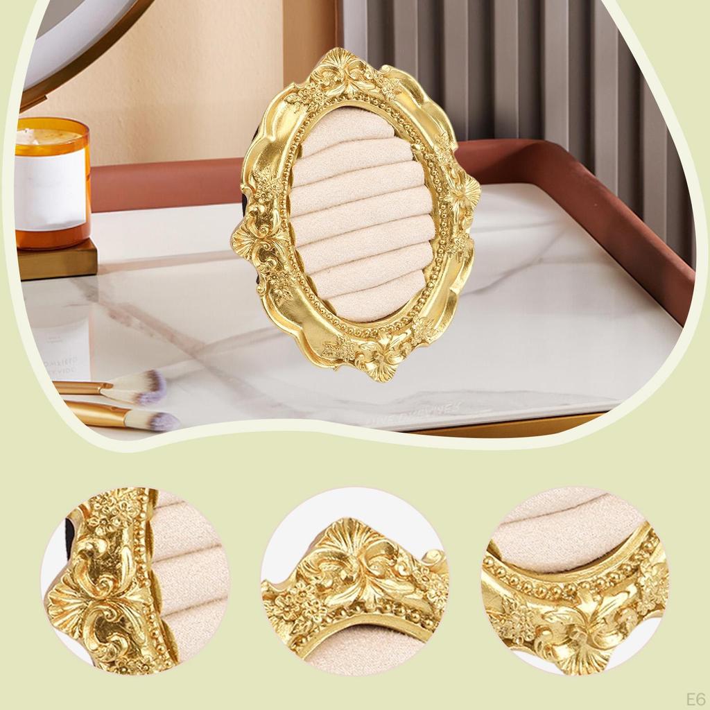 Vintage Display Stand Baroque Holder,Portable Resin Versatile Organizer Ear Tray for Store