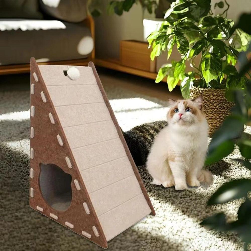 L Shape Cat Climbing Mat Wear-resistant Double-layer Cat House Cat Scratch Board  Indoor